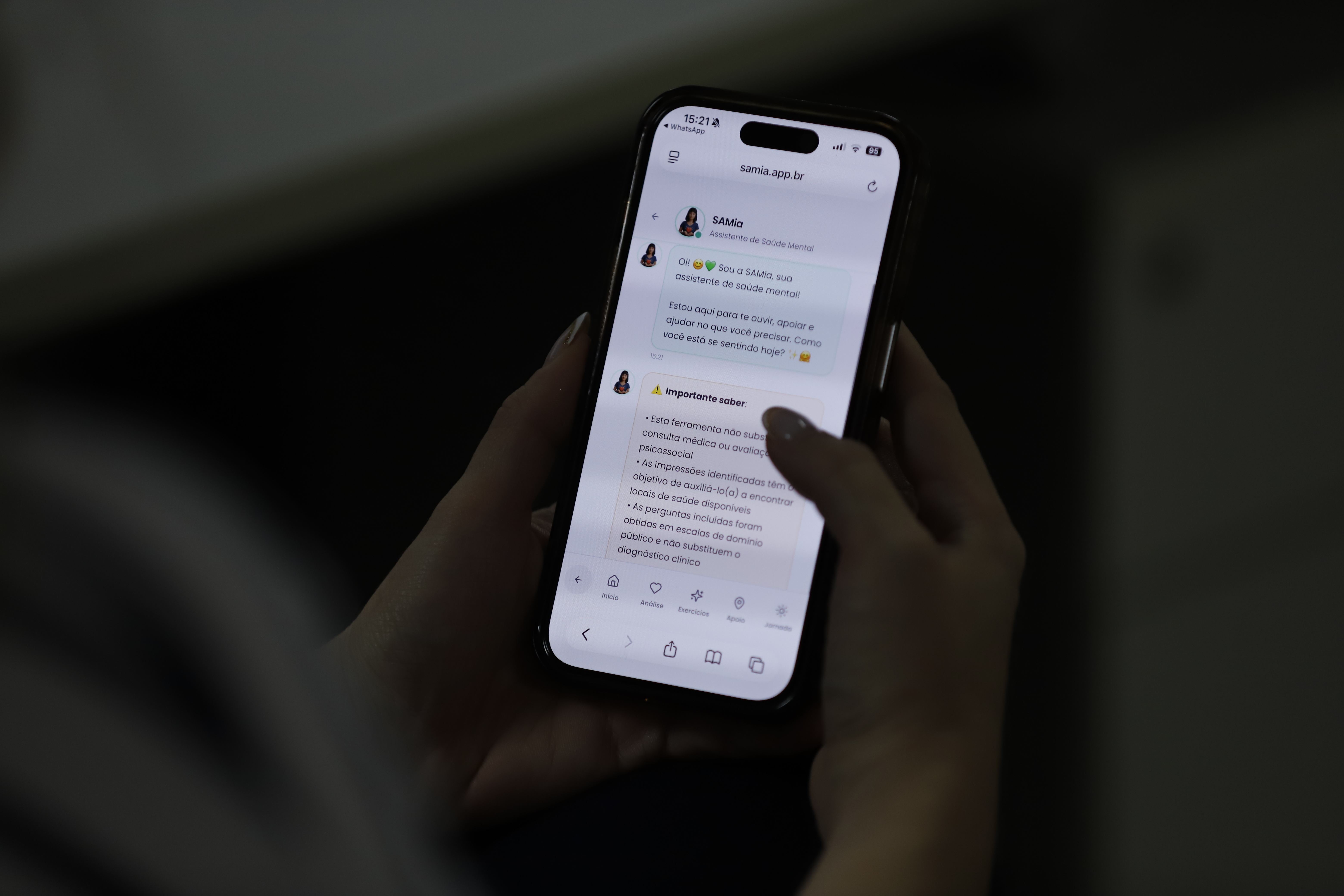 Capa da notícia: Assistente virtual SAMia ajuda no cuidado mental