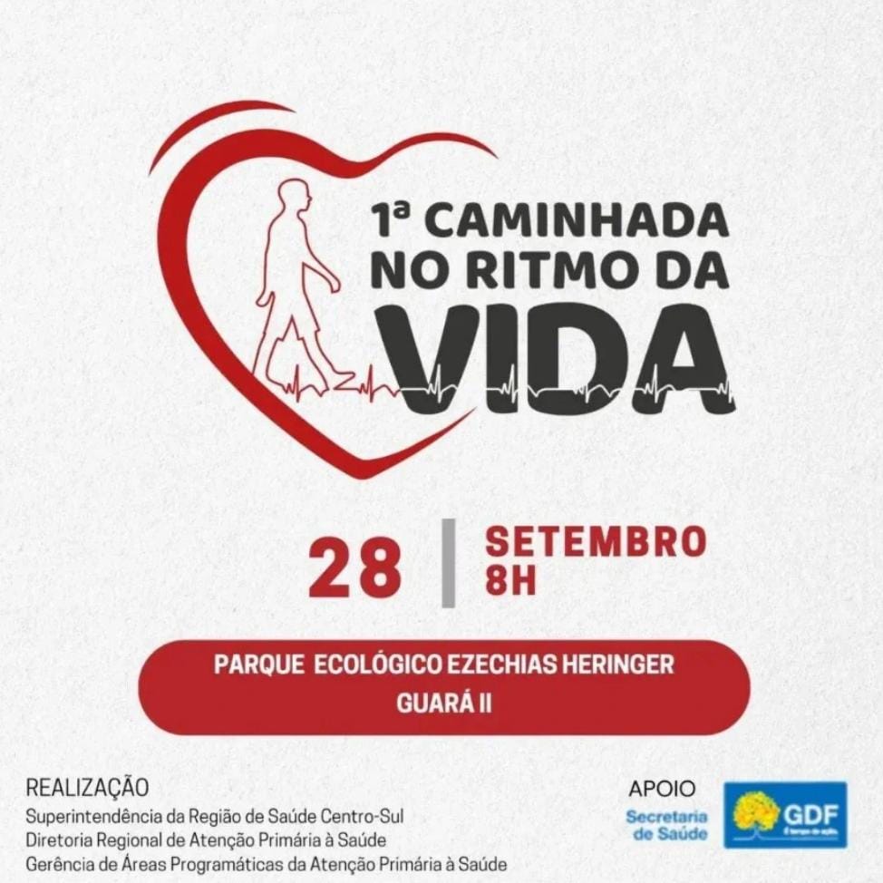 Capa da notícia: Setembro Vermelho: Secretaria de Saúde leva serviços à população do Guará e alerta sobre doenças cardiovasculares