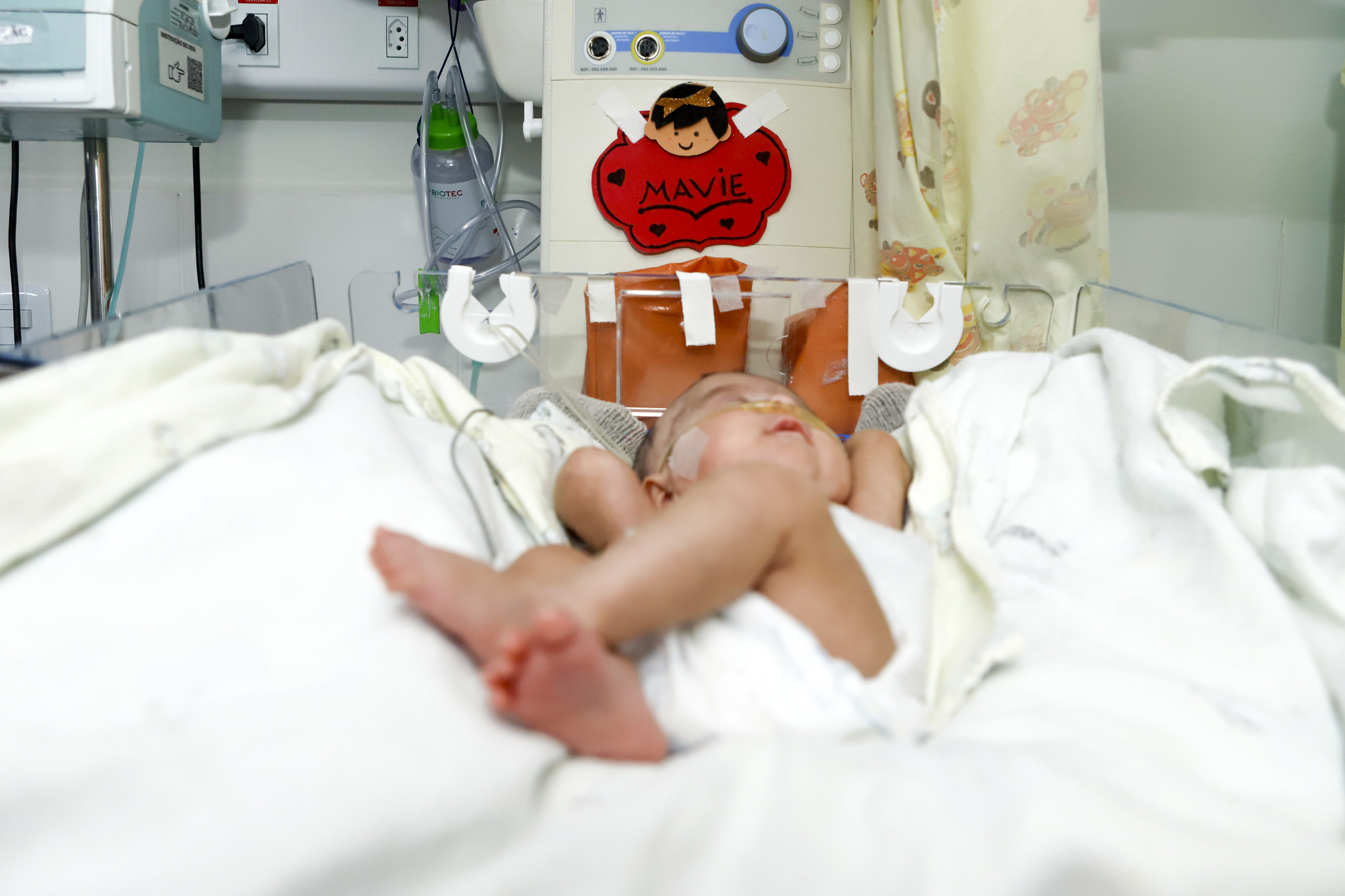 Capa da notícia: Nascida aos seis meses de gestação, bebê mais prematura da história do HRT deixa unidade neonatal